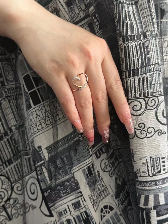 Diamond Heart Reflect Ring