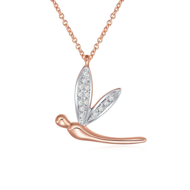 Rose Gold Diamond Fairy Necklace
