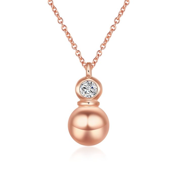 Rose Gold Diamond Gourd Necklace
