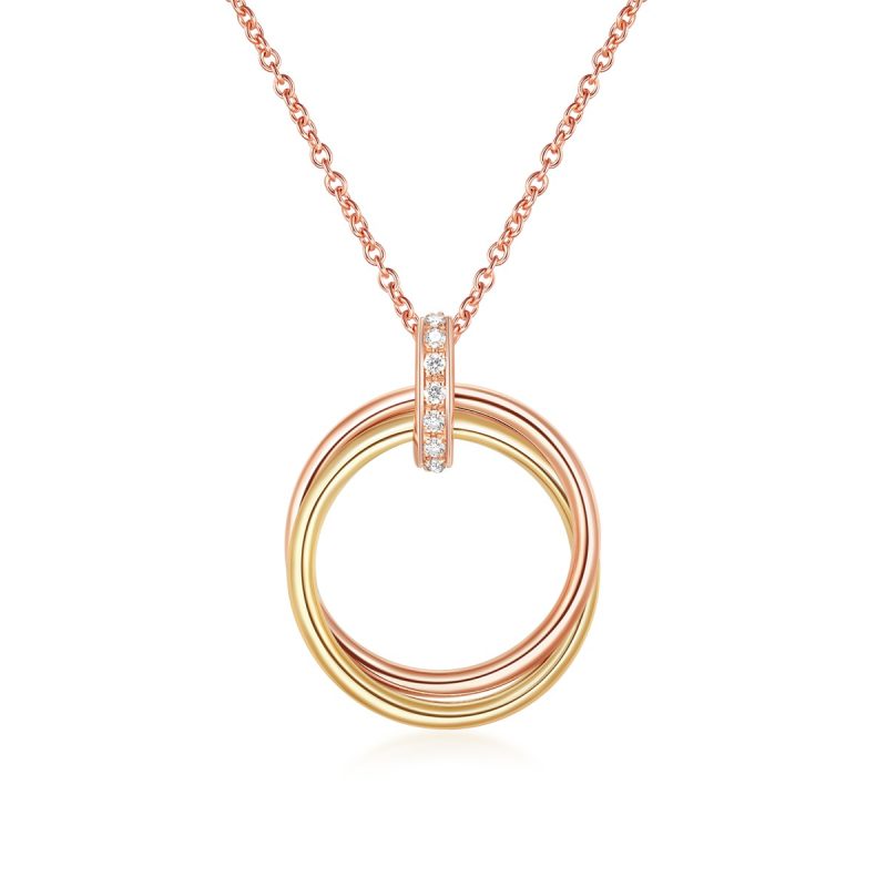 Rose Gold Diamond Twin Necklace